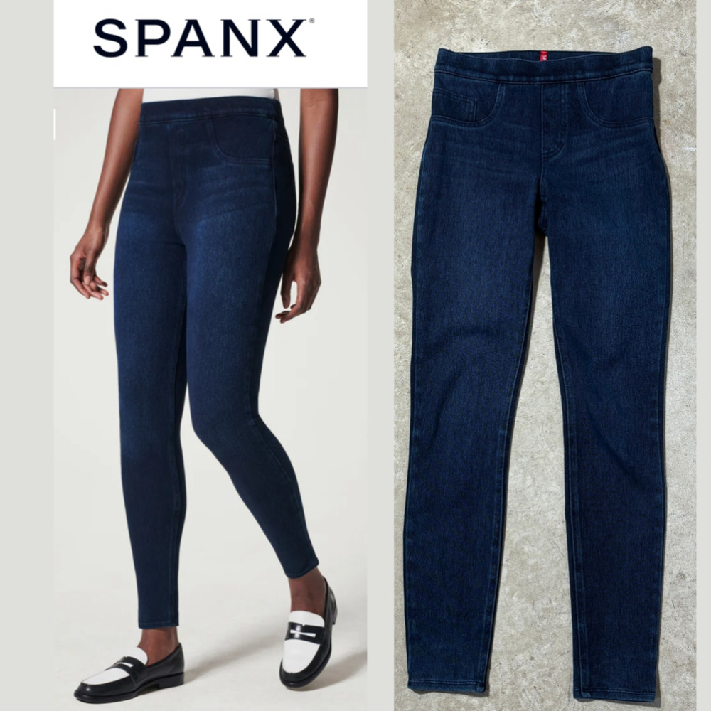 Spanx Jean Ish Ankle Denim Leggings Blue Women’s Size XS 20018R